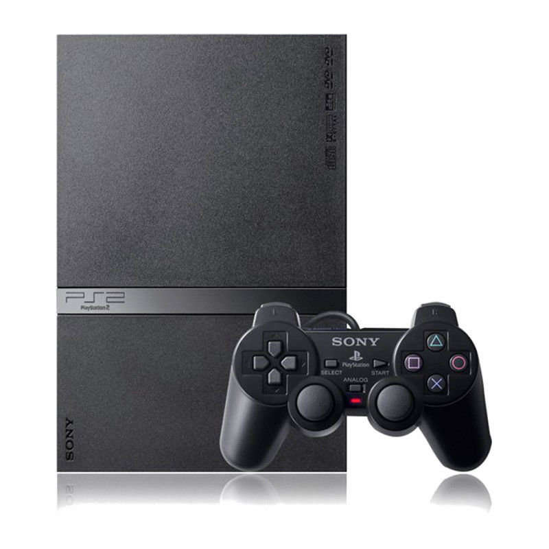 PS2 Slim Black Console PAL Model SCPH-77004 With Controller Bundle / As New (Boxed)