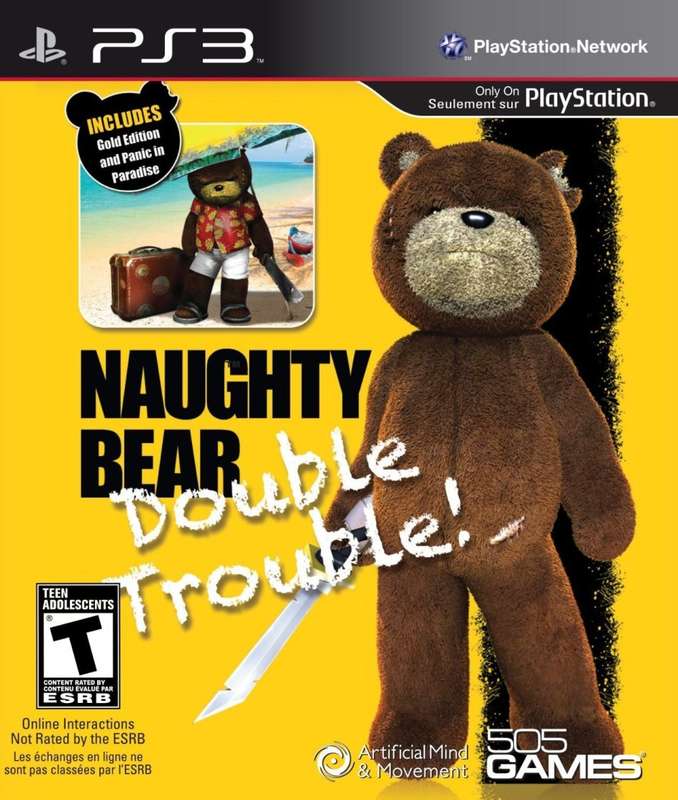 PS3 Naughty Bear Double Trouble / Brand New (Sealed)
