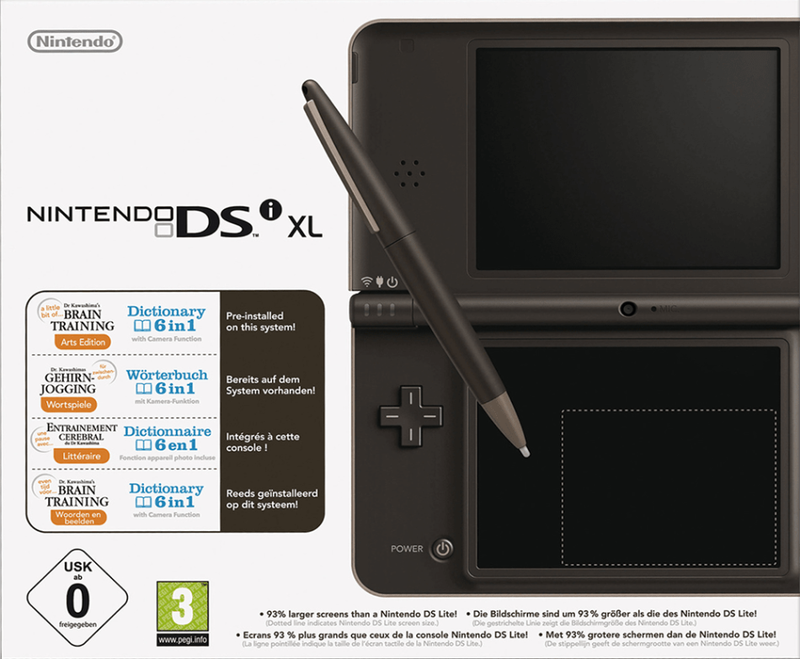 NINTENDO DSI XL DARK BROWN CONSOLE WITH 222 NDS GAMES BUNDLE / BRAND NEW (BOXED) / BID TO WIN