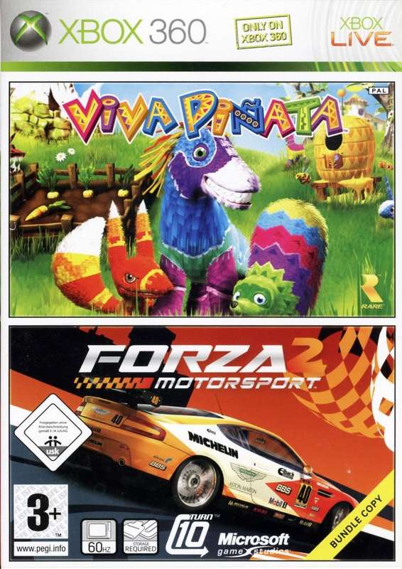 XBOX 360 VIVA PINATA & FORZA MOTORSPORT 2 BUNDLE / ORIGINAL PRODUCT / BID TO WIN