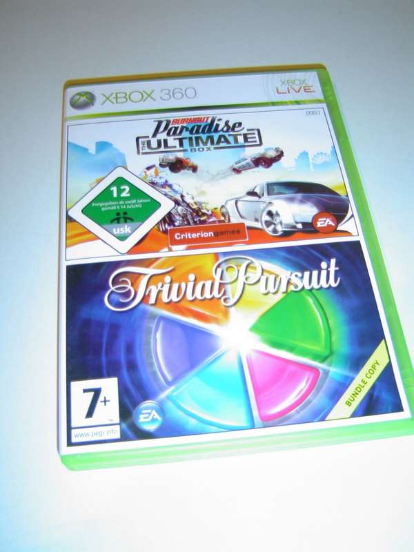 Xbox 360 Burnout Paradise Ultimate Box & Trivial Pursuit Bundle / Original Product