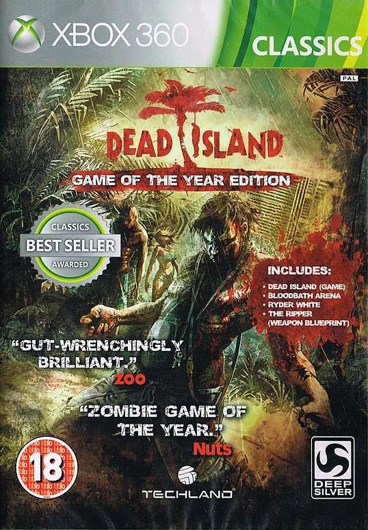 Xbox 360 Dead Island Game Of The Year Edition Classics / Original Product