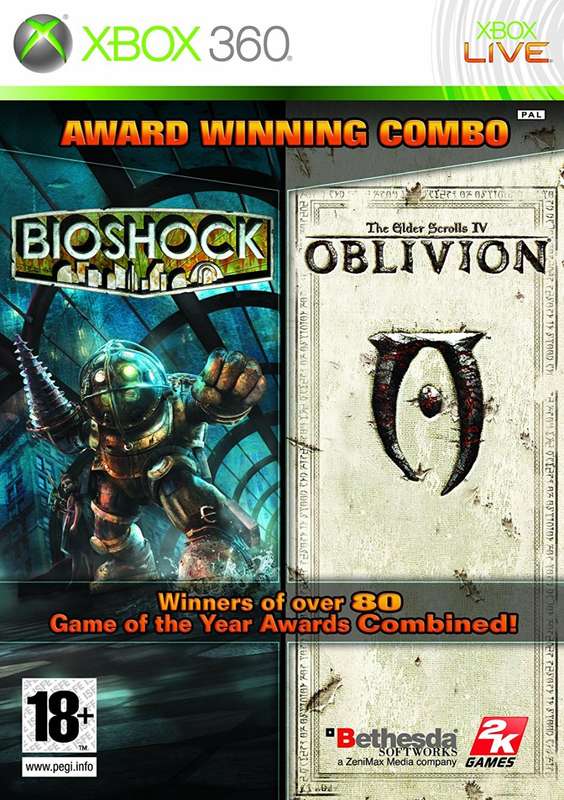 XBOX 360 BIOSHOCK & THE ELDER SCROLLS IV OBLIVION BUNDLE / ORIGINAL PRODUCT