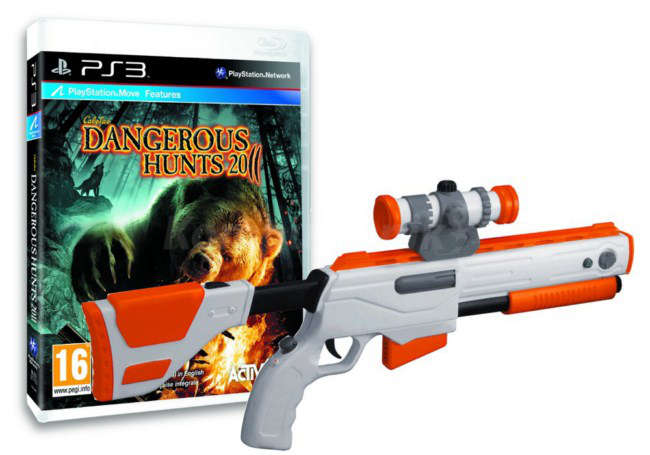 PS3 CABELAS DANGEROUS HUNTS 2011 GUN BUNDLE / BID TO WIN