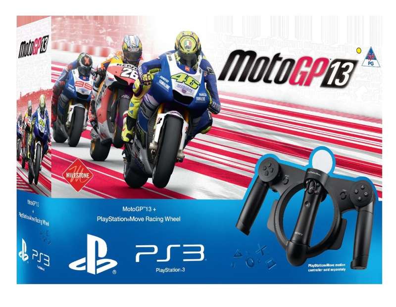 PS3 MotoGP 13 Playstation Move Racing Wheel Bundle / Brand New (Sealed)