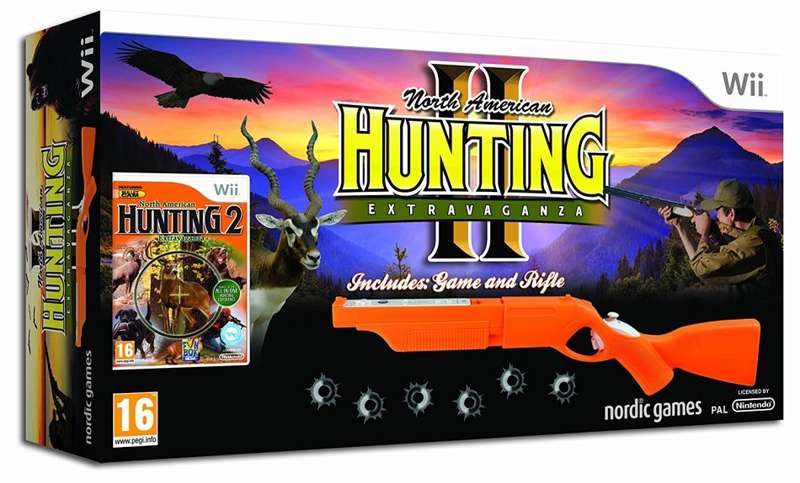 WII NORTH AMERICAN HUNTING EXTRAVAGANZA 2 GUN BUNDLE