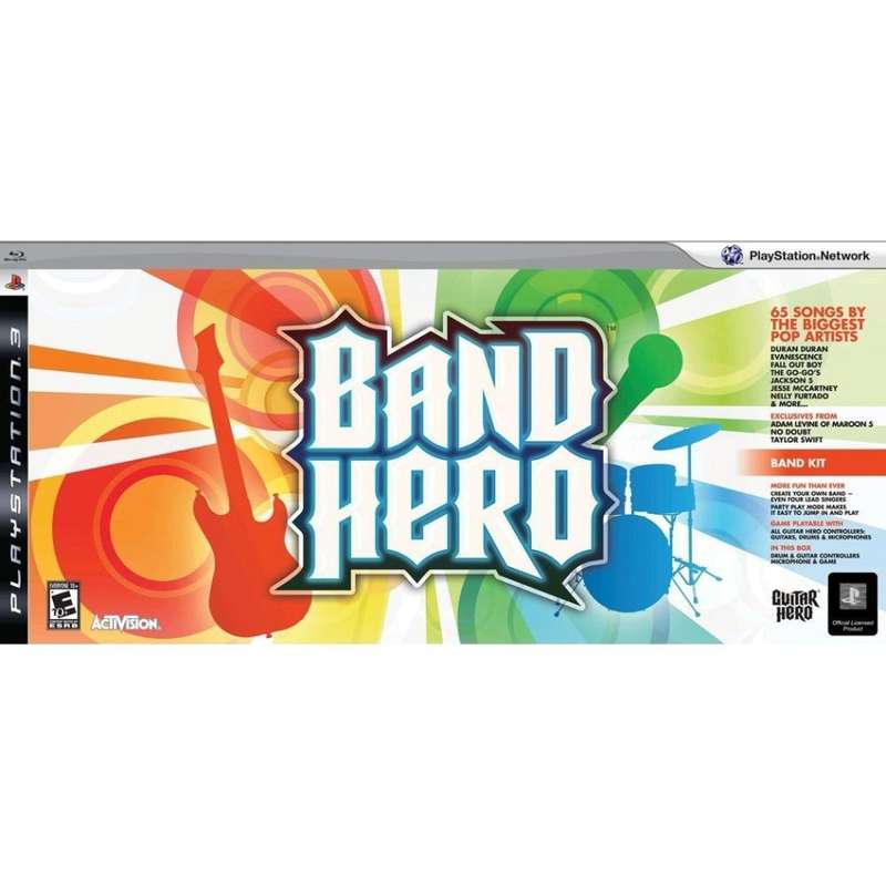 PS3 Band Hero Game With Guitar Bundle