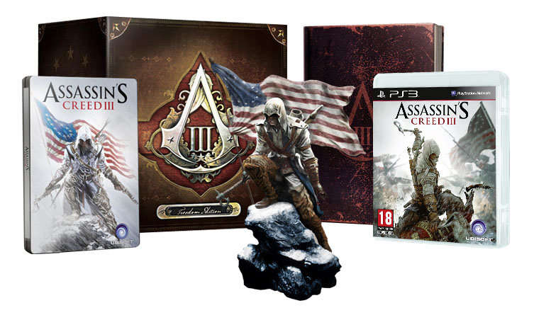 PS3 ASSASSINS CREED III FREEDOM EDITION COLLECTORS / BID TO WIN