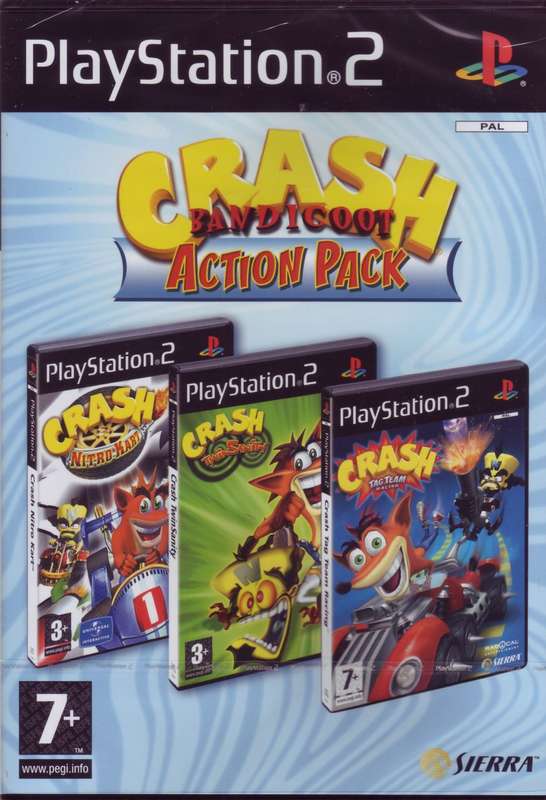 PS2 CRASH BANDICOOT ACTION PACK BUNDLE / BID TO WIN