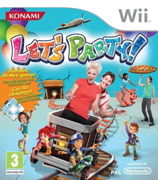 Wii Lets Party Game With Dance Mat Bundle / As New (Boxed)