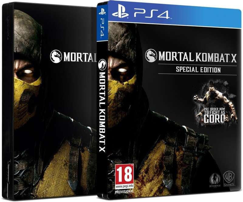PS4 Mortal Kombat X Steelbook Special Edition / As New