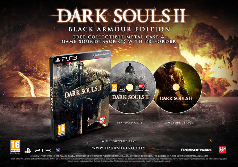 PS3 DARK SOULS II BLACK ARMOUR EDITION / AS NEW / BID TO WIN