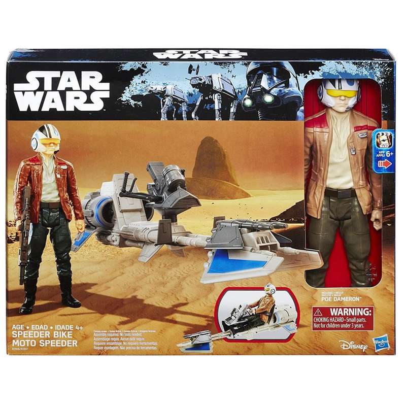 Star Wars Speeder Bike Motojet Poe Dameron Special Edition Figure / As New (Boxed)