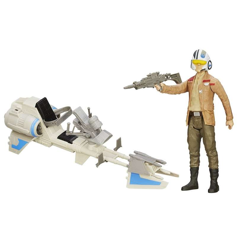 Star Wars Speeder Bike Motojet Poe Dameron Special Edition Figure / As New (Boxed)
