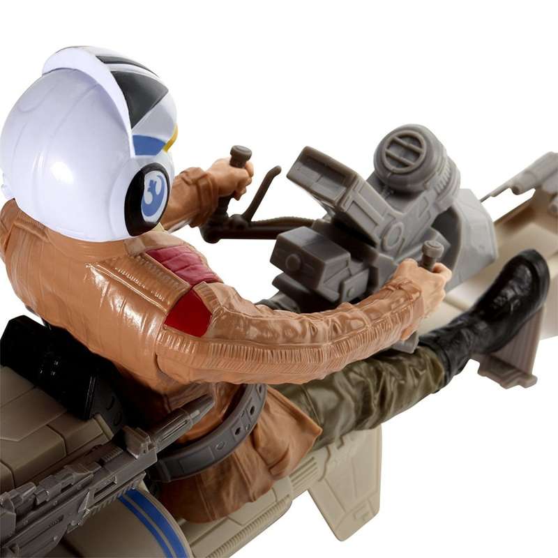 Star Wars Speeder Bike Motojet Poe Dameron Special Edition Figure / As New (Boxed)