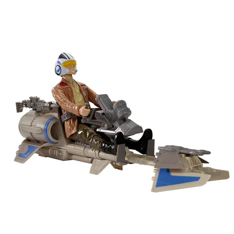 Star Wars Speeder Bike Motojet Poe Dameron Special Edition Figure / As New (Boxed)