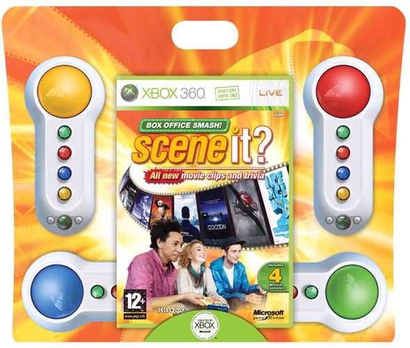 XBOX 360 SCENE IT BOX OFFICE SMASH GAME WITH 4 BIG BUTTONS BUNDLE / BRAND NEW (SEALED) / BID TO WIN