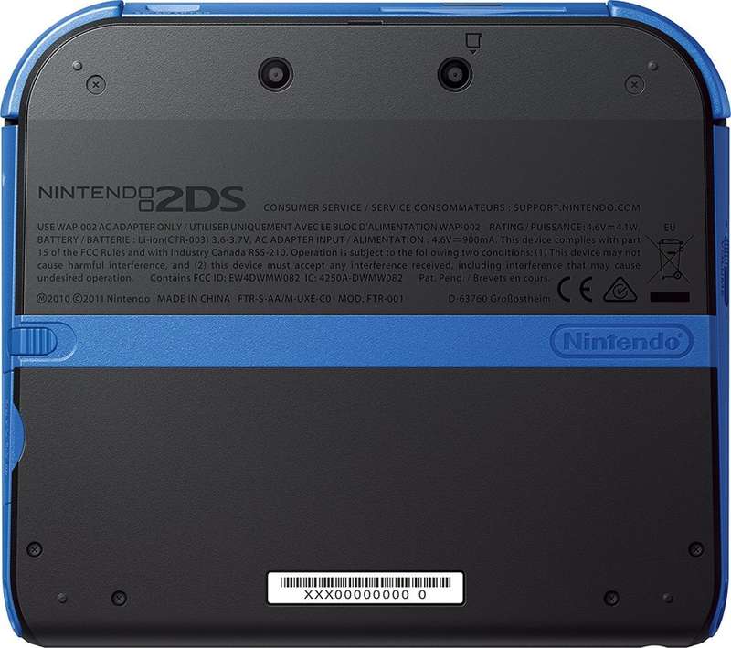 Nintendo 2DS Black-Blue Console