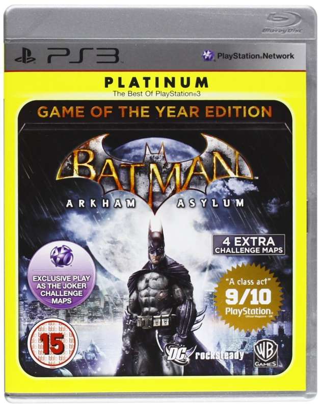 Batman Arkham Asylum Game Of The Year Edition Platinum PS3