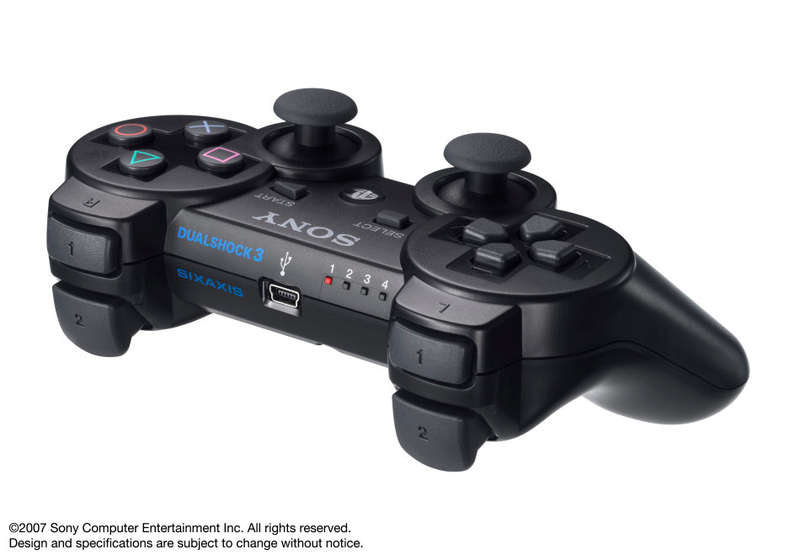 PS3 SONY DUALSHOCK 3 SIXAXIS WIRELESS CONTROLLER CECHZC2U BLACK / AS NEW / BID TO WIN