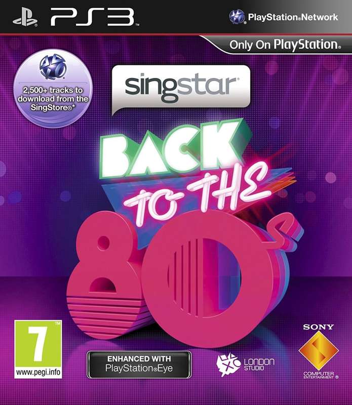 PS3 SINGSTAR BACK TO THE 80S / AS NEW / SAG