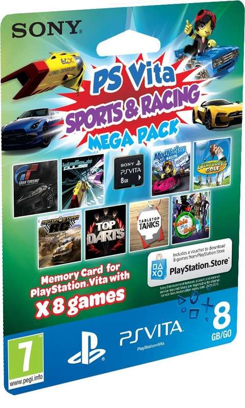 PSVITA Sports & Racing Mega Pack 8GB Memory Card