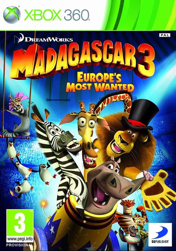 Xbox 360 Dreamworks Madagascar 3 Europes Most Wanted / Original Product