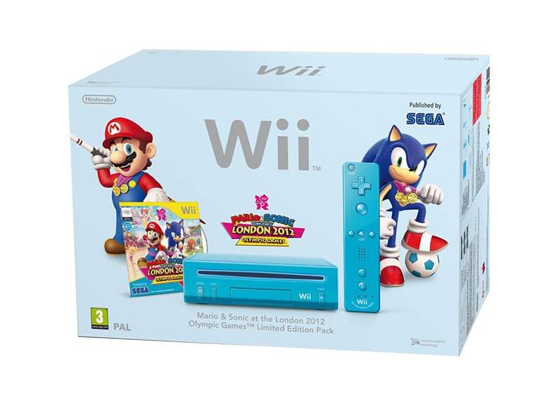 Wii Console & Mario & Sonic At The London 2012 Olympic Games LE Pack / As New (Boxed)