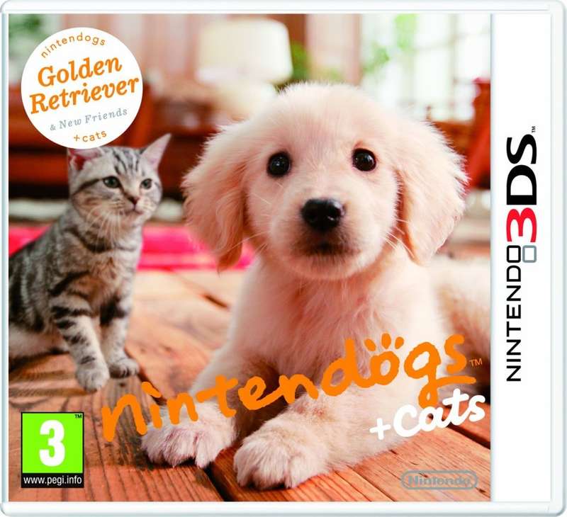 Nintendo 3DS Nintendogs + Cats Golden Retriever & New Friends