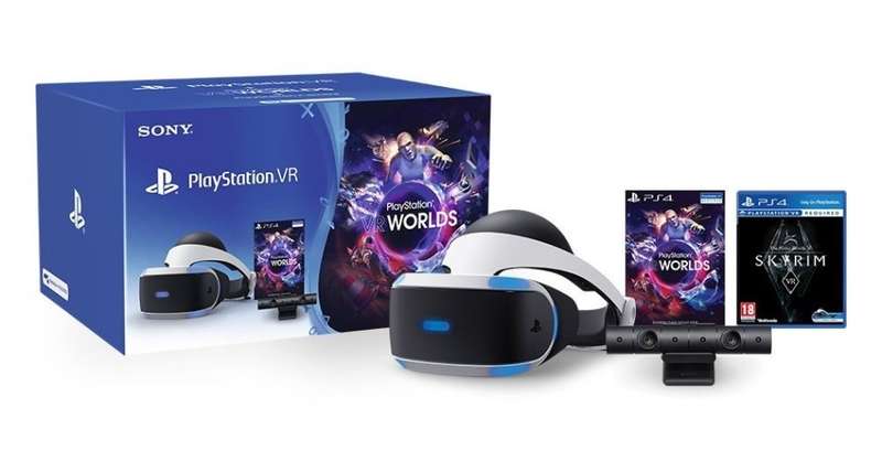 SONY PSVR VR WORLDS & SKYRIM VR & CAMERA BUNDLE / BRAND NEW (SEALED) / BID TO WIN