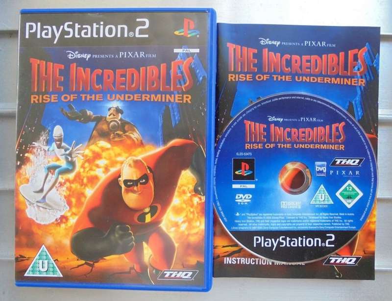 PS2 Disney Pixar The Incredibles Rise Of The Underminer