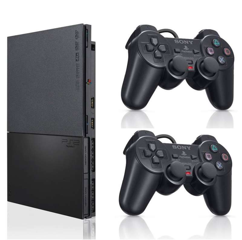 PS2 BLACK SLIM CONSOLE PAL MODEL SCPH-90004 WITH 2 CONTROLLERS & 3 GAMES BUNDLE / BID TO WIN