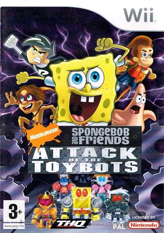 Wii Nickelodeon Spongebob And Friends Attack Of The Toybots