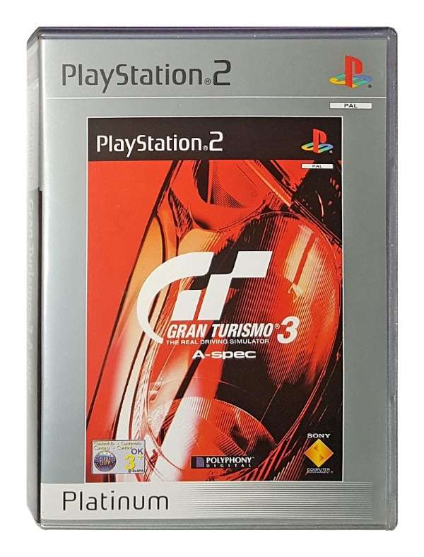 PS2 GT Gran Turismo 3 The Real Driving Simulator A-Spec Platinum