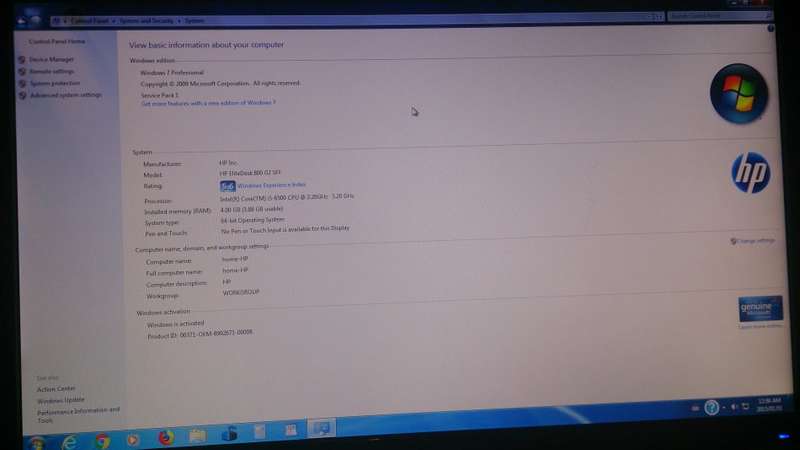 HP Elitedesk 800 G2 SFF Intel Core I5 Desktop PC P1G46EA / Damaged On-Board Ethernet