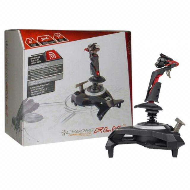 PS3 Cyborg FLY 9 Wireless Flight Stick / As New (Boxed)
