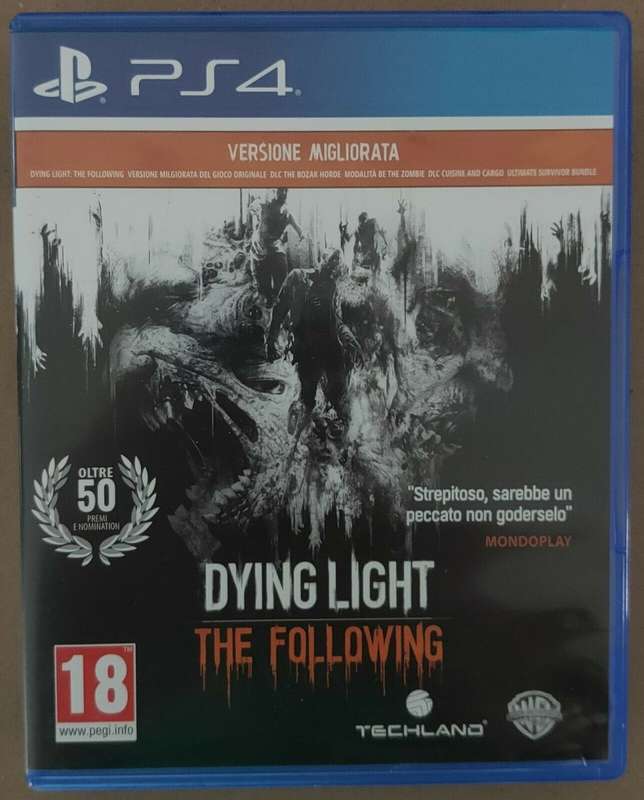 PS4 Dying Light The Following Enhanced Edition Italian Box / Brand New (Sealed)