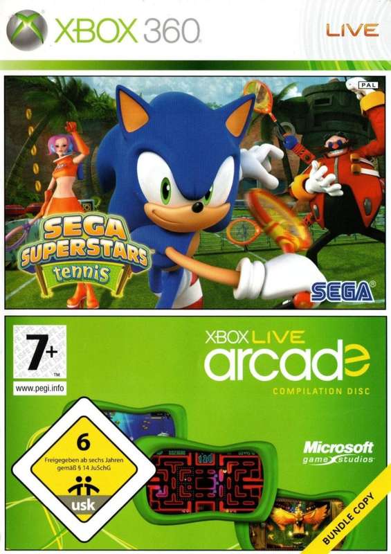Xbox 360 Sega Superstars Tennis & Xbox Live Arcade Compilation Disc Bundle / Original Product