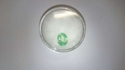 light green oval Synthetic Spinel 7x9mm