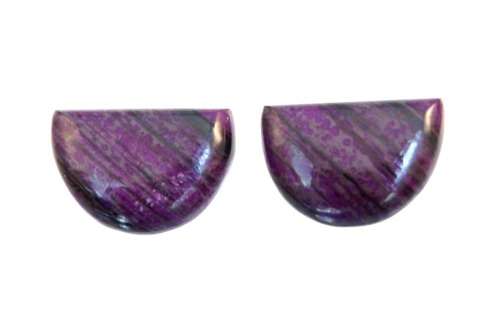 Sugilite Half Moon pair Free Postage Nation wide!