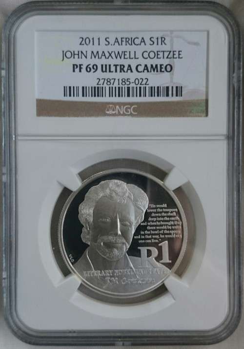 2011 S.AFRICA S1R JOHN MAXWELL COETZEE PF69 ULTRA CAMEO