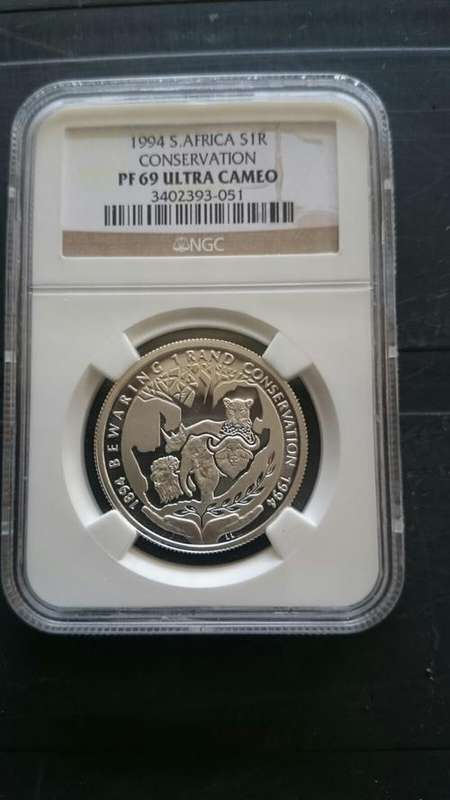 1994 S.AFRICA S1R CONSERVATION PF69 ULTRA CAMEO