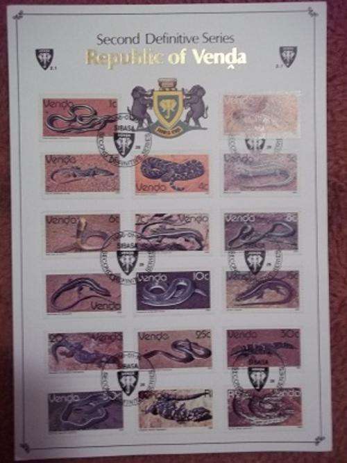 VENDA - SECOND DEFINITIVE SERIES - 1986