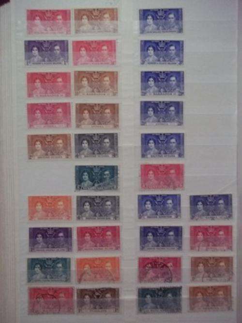 SELECTION OF 1937 CORONATION STAMPS - 15 MINT AND 12 F/U