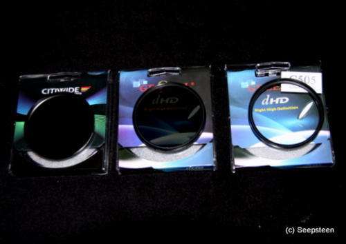 set of 3 lens filters - 67mm