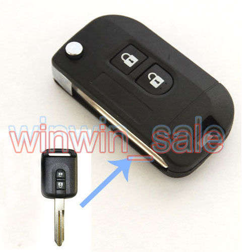 2 Buttons Flip Remote Key Shell Case Modify Micra K12 Note Navara Qashqai