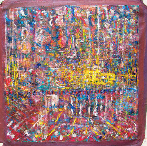 Derek Bernstein abstract oil on canvas investment piece most recent work