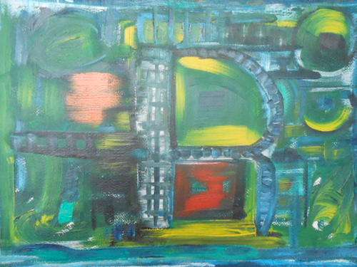 Bernstein oil on thick paper early work:2002