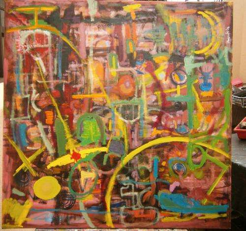 Berncontemp Gallery  Derek Bernstein oil ,shipping R 135