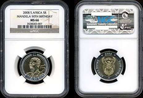 Awesome MS66 NGC 90th Mandela Birthday R5$#@#$#@ CRAZY R1 START@@@
